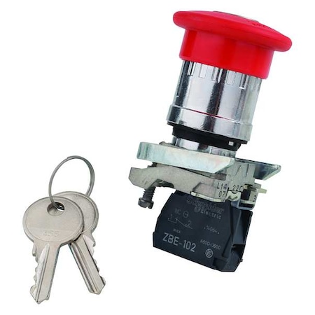 Emergency Stop Push Button, 22 mm, 1NC, Red MPN:XB4BS9442