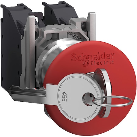 Emergency Stop Push Button, 22 mm, 1NO/1NC, Red MPN:XB4BS9445GEX