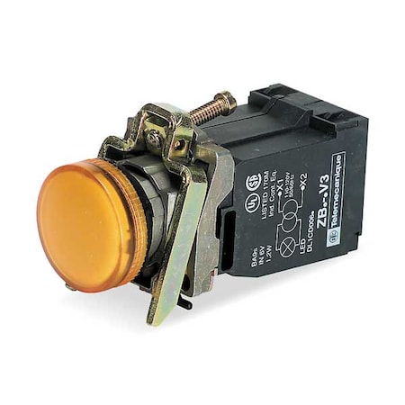 Pilot Light Complete, Yellow, Incandescent MPN:XB4BV35