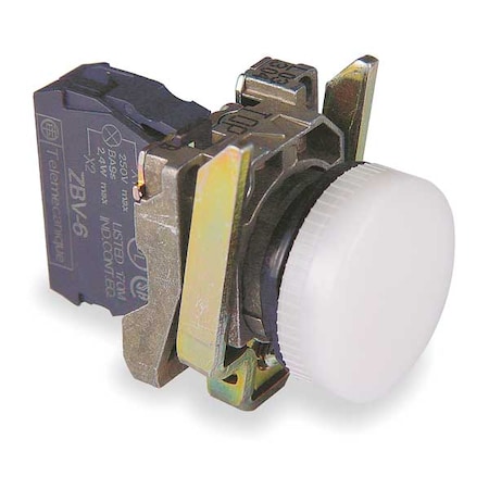 PilotLight, White, 22mm, NoLamp Included MPN:XB4BV61