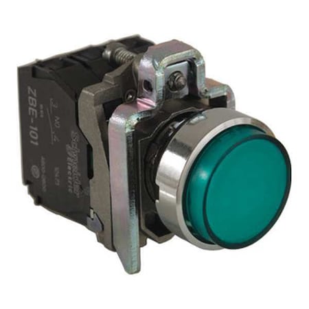 IllumPushButton, FullVolt, Green, 1NO/1NC MPN:XB4BW13B5