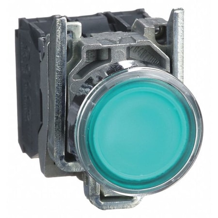 Illuminated Push Button, 22 mm, 1NO/1NC, Green MPN:XB4BW33B5