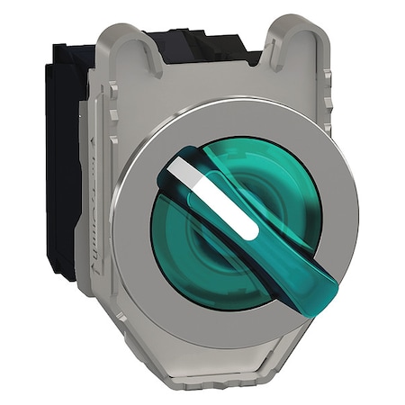 SelectorSwitch, Illum, 2Pos, 30mm, Green MPN:XB4FK123G5