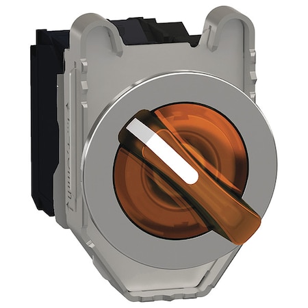SelectorSwitch, Illum, 2Pos, 30mm, Orange MPN:XB4FK125B5