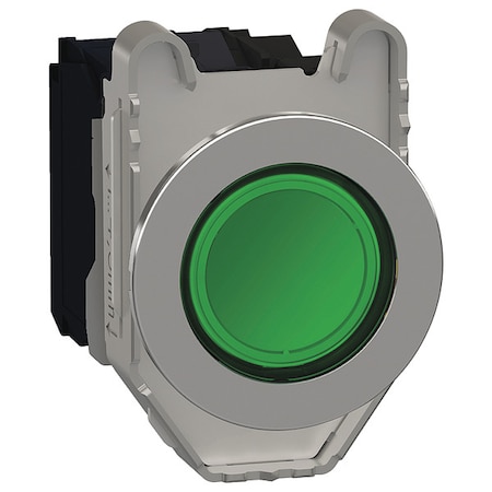 Illuminated Push Button, 30 mm, 1NO/1NC, Green MPN:XB4FW33G5