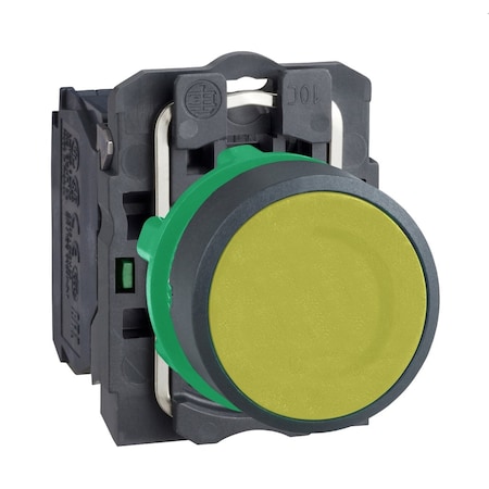 Push Button Operator, Flush, Momentary Action, Not Applicable Release, Non-Illuminated, Yellow MPN:XB5AA51