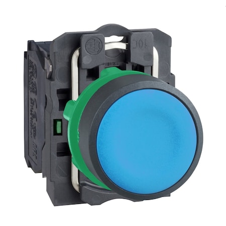 Push Button Operator, Flush, Momentary Action, Not Applicable Release, Non-Illuminated, Blue; Green MPN:XB5AA61