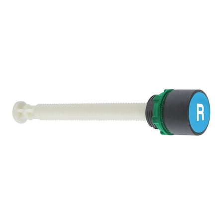 Pushs button reset for 17.120mm actuation distance, Harmony XB5, plastic, flush, blue, 22mm, marked R MPN:XB5AA86102