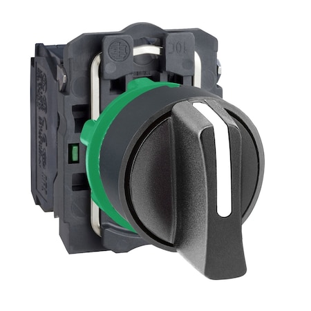 SelectorSwitch, Non-Illum, 3Pos, 22mm, Black MPN:XB5AD53