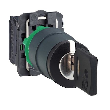 SelectSwtch, Key, Non-Illum, 3Pos, 22mm, Blk MPN:XB5AG03