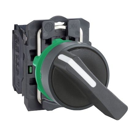 SelectorSwitch, Non-Illum, 2Pos, 22mm, Black MPN:XB5AJ21