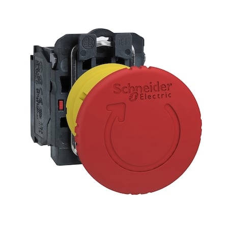 Emergency Stop Push Button, 22 mm, 1NC, Red MPN:XB5AS8442