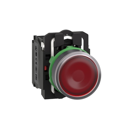 Illuminated Push Button, 22 mm, 1NO/1NC, Round, Red MPN:XB5AW34B5