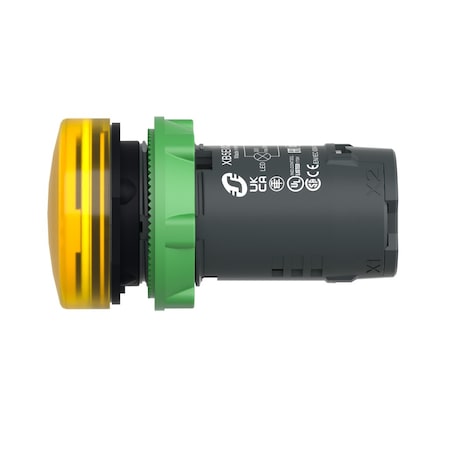 Pilot Light, Yllw, LED Lamp Type MPN:XB5EVB8