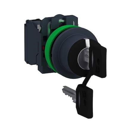 SelectorSwitch, Keyed, 3Pos, 30mm, Black MPN:XB5FG33