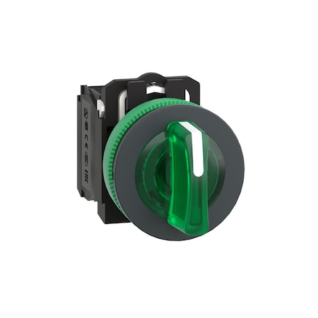 SelectorSwitch, Illum, 3Pos, 30mm, Green MPN:XB5FK133B5