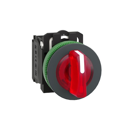 Selector Switch, Illum, 3 Pos, 30mm, Red MPN:XB5FK134B5