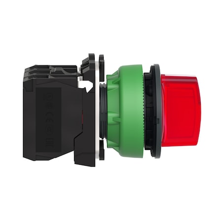 Selector Switch, Illum, 3 Pos, 30mm, Red MPN:XB5FK134G5
