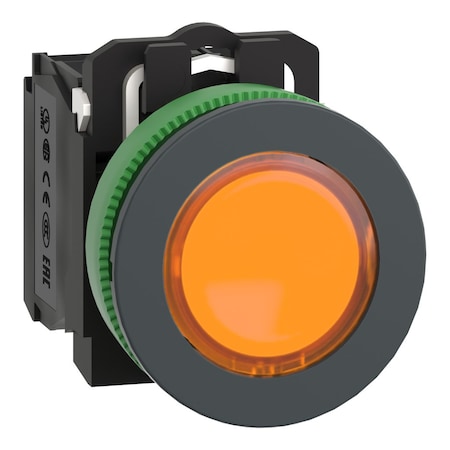 Illuminated Push Button, 30 mm, 1NO/1NC, Orange MPN:XB5FW35M5