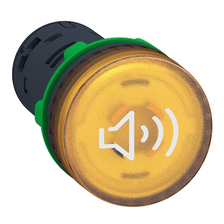 Annunciator, Harmony XB5, Illuminated buzzer, plastic, yellow, 22mm, continuous or intermittent tone, 24V AC DC MPN:XB5KS2B8