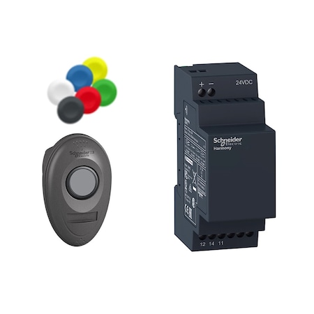 Push Button Transmitter and Receiver Kit, 22 mm, Black MPN:XB5RMB03