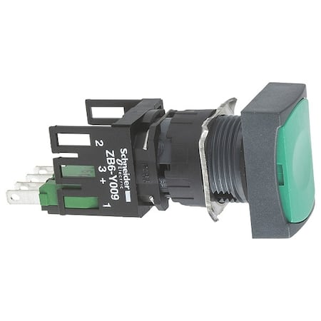 Push Button Operator, 16 mm, 1NO/1NC, Green MPN:XB6DA35B
