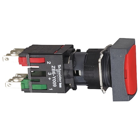 Push Button Operator, 16 mm, 1NO/1NC, Red MPN:XB6DA45B
