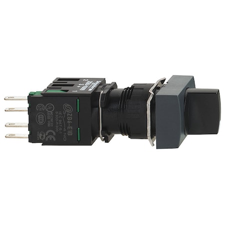 Selector Switch, 2 Pos, 16 mm, Black MPN:XB6DD221B