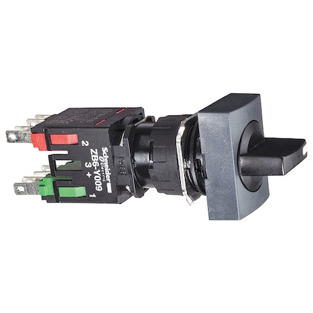 Selector Switch, 3 Pos, 16 mm, Black MPN:XB6DD225B