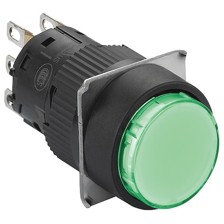 Illuminated Push Button, 16 mm, SPDT, Green MPN:XB6EAW3B1P