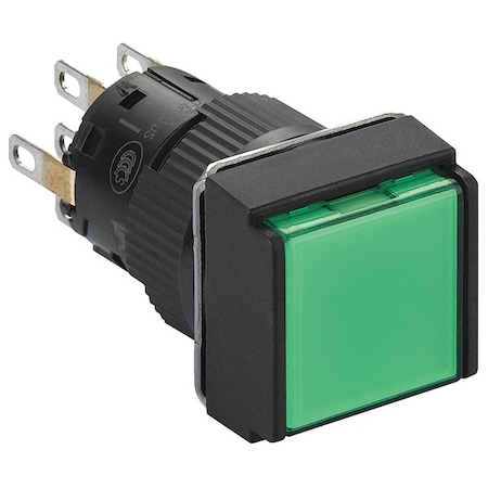 Illuminated Push Button, 16 mm, DPDT, Green MPN:XB6ECW3B2P