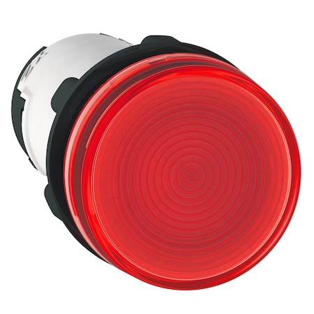 Monolithic pilot light, Harmony XB7, plastic, red, 22mm, plain lens for BA9s bulb, lt 250V MPN:XB7EV64P