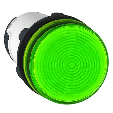 Pilot light, Harmony XB7, round, 22 mm, green, bulb BA 9 s, 230 V, screw clamp terminals MPN:XB7EV73P