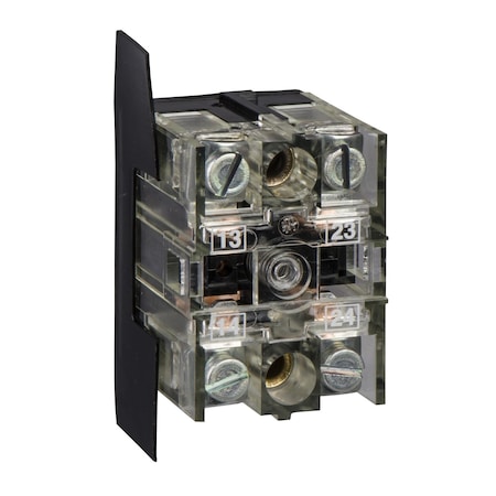 Contact block, Harmony XAC, single contact, spring return, 2-speed, front mounting, 1 C/O + 1NO MPN:XENB1191