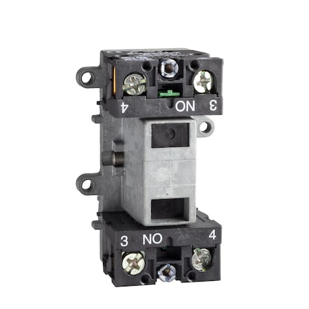 Contact block, Harmony XAC, double contact, latching, single speed, front mounting, 2NO MPN:XENG3781