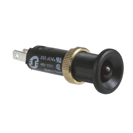 Pilot light, Harmony XVL, plastic, red, 8mm, protruding LED, faston connectors, 24V DC MPN:XVLA134