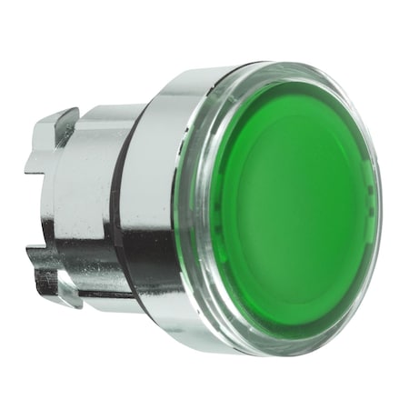 Push Button Operator, Flush, Momentary Action, Not Applicable Release, Illuminated, Green MPN:ZB4BA38