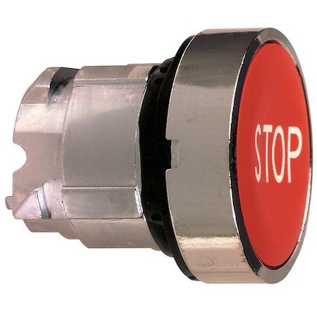 Push Button Operator, Flush, Momentary Action, Not Applicable Release, Non-Illuminated, Red MPN:ZB4BA434