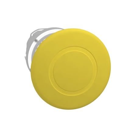 Mushroom push button head 40mm, Harmony XB4, metal, yellow, 22mm, latching push pull MPN:ZB4BT5
