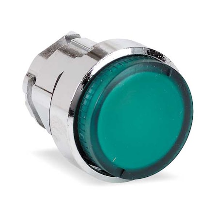 Push Button Operator, Extended, Momentary Action, Not Applicable Release, Illuminated, Green MPN:ZB4BW13
