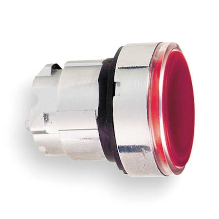 Push Button Operator, Flush, Momentary Action, Not Applicable Release, Illuminated, Red MPN:ZB4BW34
