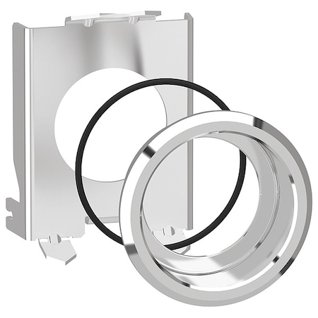 Flush Mounting Kit, 30 mm, Chrome, Metal MPN:ZB4BZ022
