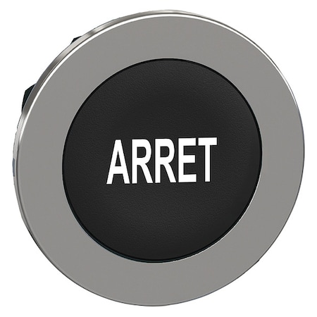 Pushbutton Head, 30 mm, Black, White MPN:ZB4FA233