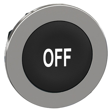 Pushbutton Head, 30 mm, Black, White MPN:ZB4FA235