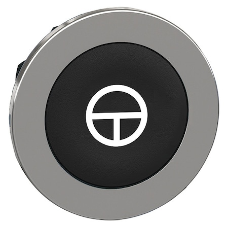 Pushbutton Head, 30 mm, Black, White MPN:ZB4FA245