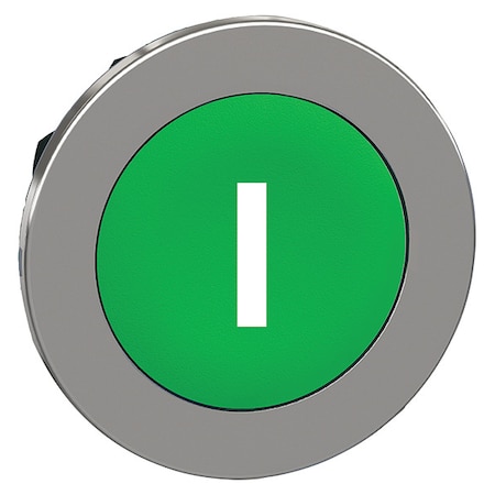 Pushbutton Head, 30 mm, Green, White MPN:ZB4FA331
