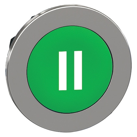 Pushbutton Head, 30 mm, Green, White MPN:ZB4FA336