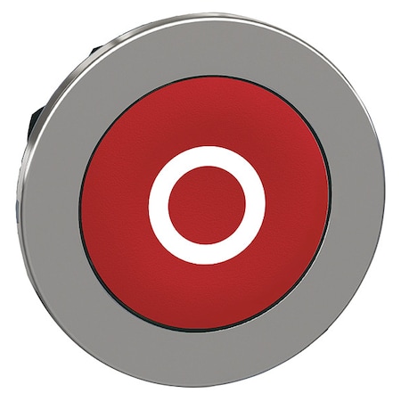 Pushbutton Head, 30 mm, Red, White MPN:ZB4FA432