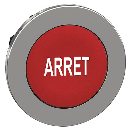 Pushbutton Head, 30 mm, Red, White MPN:ZB4FA433