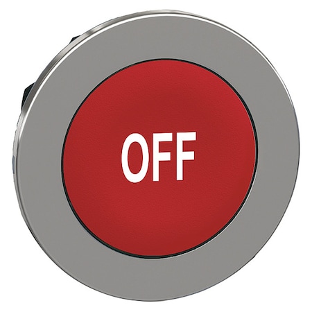 Pushbutton Head, 30 mm, Red, White MPN:ZB4FA435